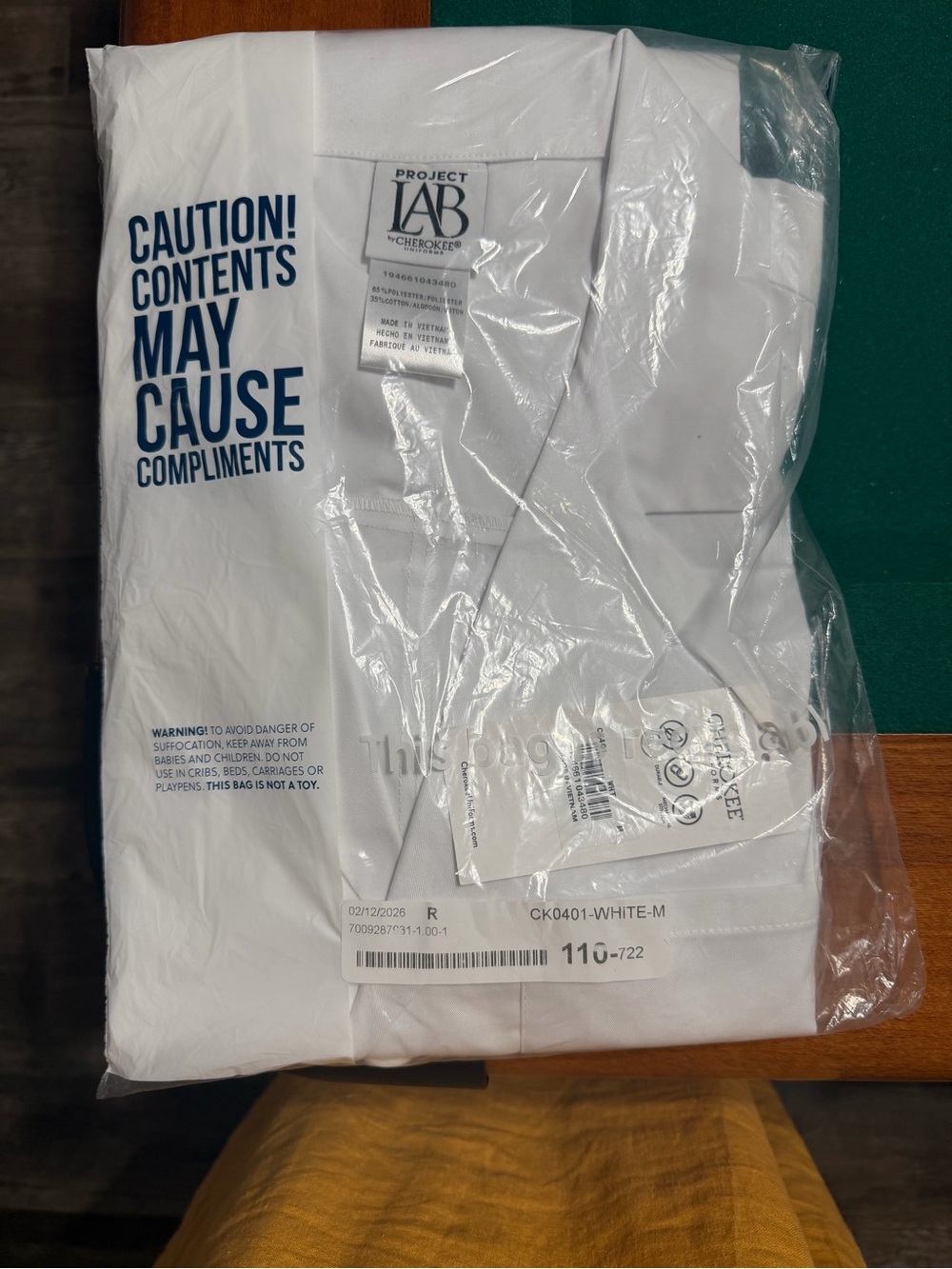 Cherokee White Medical Lab Coat